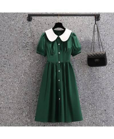 Summer Dresses for Women 2023 Plus Size 4XL Ladies Vestidos Casual Woman Robe Dress Short Puff Sleeve Female Clothing KE1540 ...