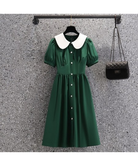 Summer Dresses for Women 2023 Plus Size 4XL Ladies Vestidos Casual Woman Robe Dress Short Puff Sleeve Female Clothing KE1540 ...