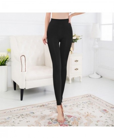 Fashion Women Stretch Fleece Winter Pants Warm Leggings Ankle-Length Pants Plus Size woman Stretch Straight Leg Pants XS-3XL ...