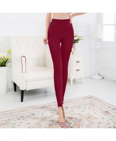 Fashion Women Stretch Fleece Winter Pants Warm Leggings Ankle-Length Pants Plus Size woman Stretch Straight Leg Pants XS-3XL ...