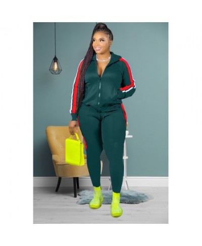 L-4XL Sport large plus size two piece set women clothing Splicing zip long sleeve top and pants suit Wholesale dropshopping $...