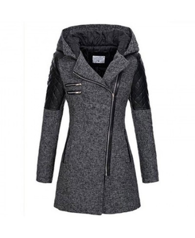 5XL Winter Warm Slim Zipper Women Jacket New Thickening Cotton Hooded Coat Female Splice Overcoat Outwear Parkas $66.30 - Jac...