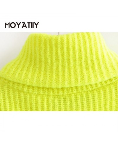 Fashion Women Winter Solid Sweater Bright Color Female Pullovers Knitted Turtleneck Sweaters Thicken Women's Clothing $57.84 ...