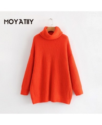 Fashion Women Winter Solid Sweater Bright Color Female Pullovers Knitted Turtleneck Sweaters Thicken Women's Clothing $57.84 ...