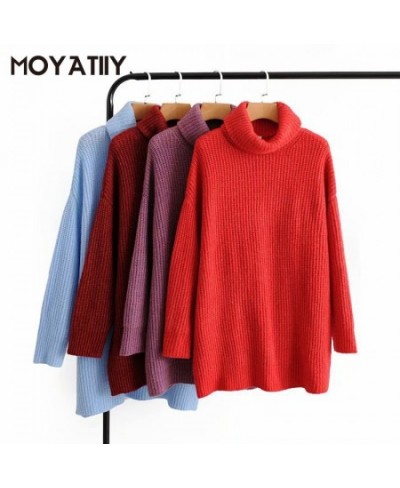 Fashion Women Winter Solid Sweater Bright Color Female Pullovers Knitted Turtleneck Sweaters Thicken Women's Clothing $57.84 ...