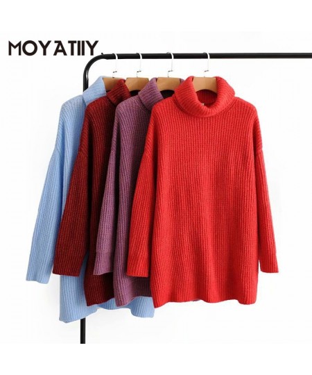 Fashion Women Winter Solid Sweater Bright Color Female Pullovers Knitted Turtleneck Sweaters Thicken Women's Clothing $57.84 ...