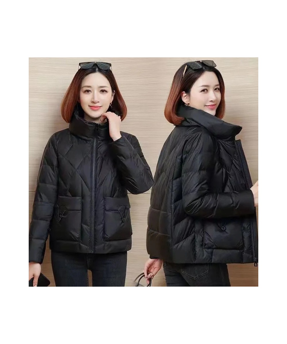 2023 New Winter Women Parkas Coat Fashion Solid Thick Warm Padded Jacket Parkas Long Sleeves Casual Short Basic Coat Outwear ...