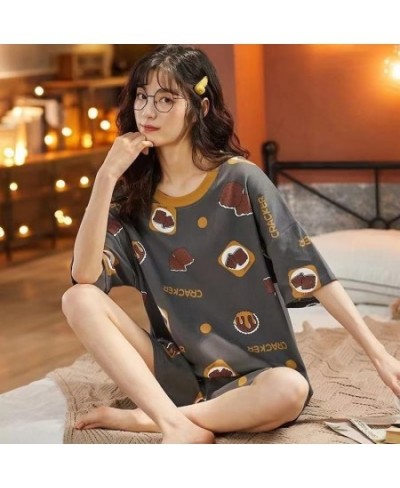 Pajamas for Women Sweet Short-sleeved Shorts Sets Cartoon Pajama Kawaii Pijama Women's Loungewear Two-piece Summer Sleepwear ...