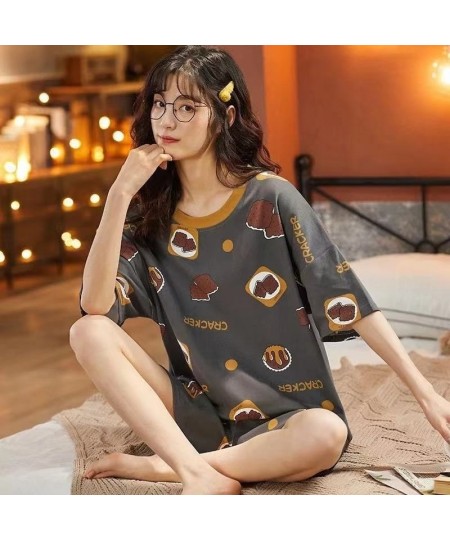 Pajamas for Women Sweet Short-sleeved Shorts Sets Cartoon Pajama Kawaii Pijama Women's Loungewear Two-piece Summer Sleepwear ...