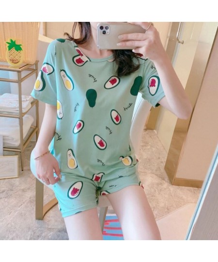 Pajamas for Women Sweet Short-sleeved Shorts Sets Cartoon Pajama Kawaii Pijama Women's Loungewear Two-piece Summer Sleepwear ...