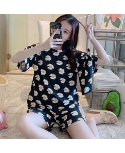 Pajamas for Women Sweet Short-sleeved Shorts Sets Cartoon Pajama Kawaii Pijama Women's Loungewear Two-piece Summer Sleepwear ...