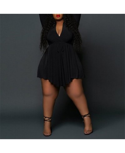 Plus Size Women Clothing Sizes Dresses with Lace Up V Neck Long Sleeve Dress Sexy Bodycon Mini Dress Wholesale $44.38 - Plus ...