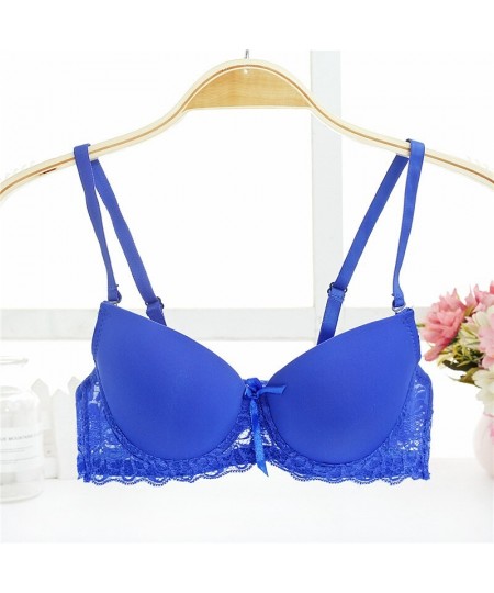 Small chest comfortable thin lady seamless bra gathered push up bra sexy lace bra student girl double small breast t shirt br...