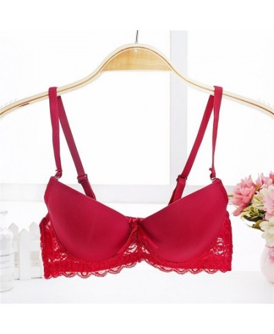 Small chest comfortable thin lady seamless bra gathered push up bra sexy lace bra student girl double small breast t shirt br...