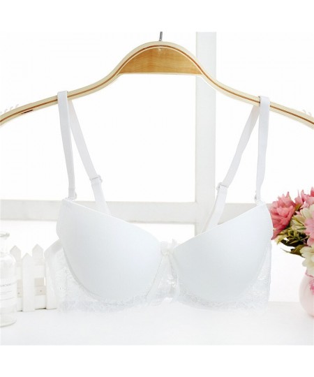 Small chest comfortable thin lady seamless bra gathered push up bra sexy lace bra student girl double small breast t shirt br...