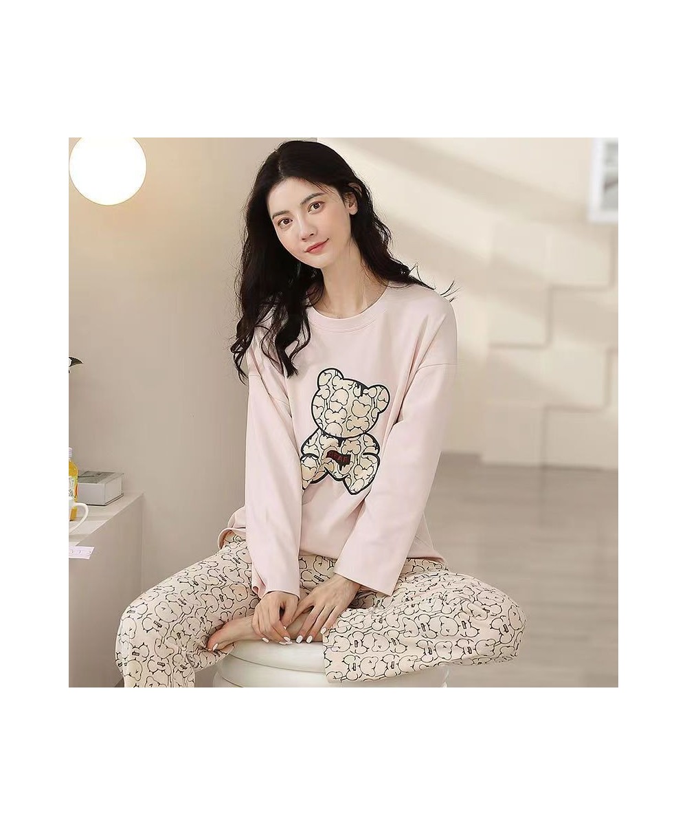 New Pajamas Ladies Spring and Autumn Long Sleeve Thin Section Women's Autumn and Winter Large Size Casual Autumn Homewear Set...