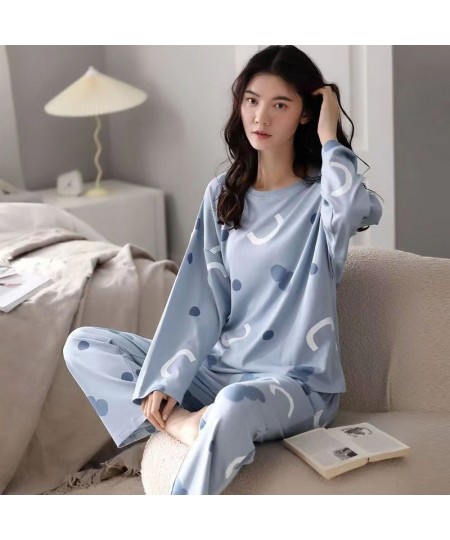 New Pajamas Ladies Spring and Autumn Long Sleeve Thin Section Women's Autumn and Winter Large Size Casual Autumn Homewear Set...