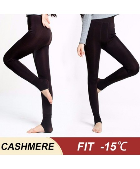 2022 Winter Large Pearl Velvet Leggings For Women Thicken Cashmere High Elacity Seamless Warm Render Pants 180g $18.67 - Bottoms