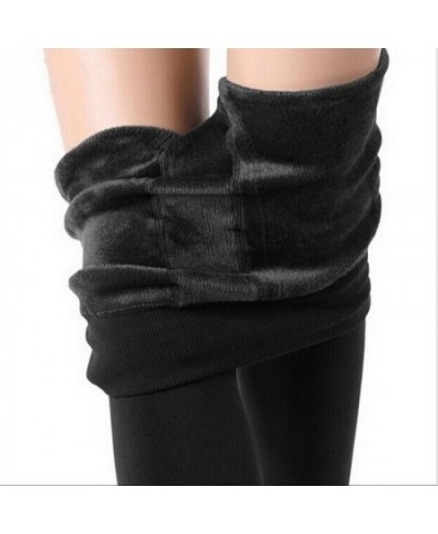 2022 Winter Large Pearl Velvet Leggings For Women Thicken Cashmere High Elacity Seamless Warm Render Pants 180g $18.67 - Bottoms