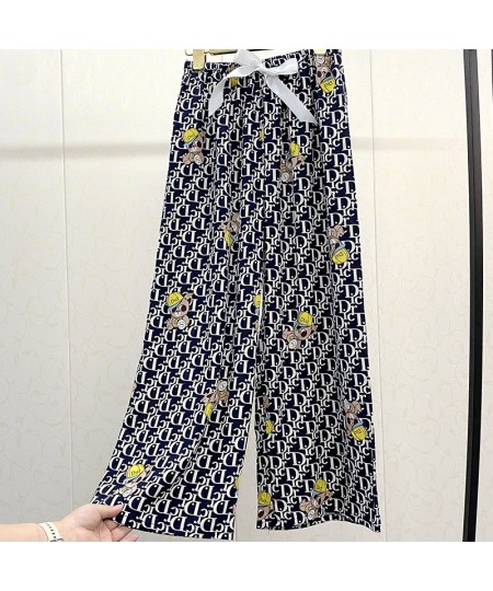 Rayon Pajama Pants Women's Thin Style Large Size Loose Pants Pregnant Women Single Pants Wide Leg Pants Pants for Women $24.0...