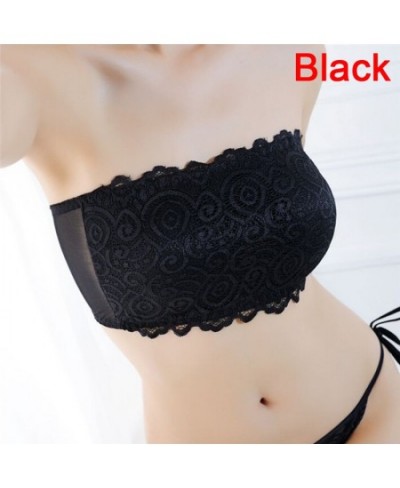 Fashion Women Lace Strapless Tube Top Sexy Bra Crop Tops Padded Seamless Tube Bra Bralette Bandeau Top $10.69 - Underwear