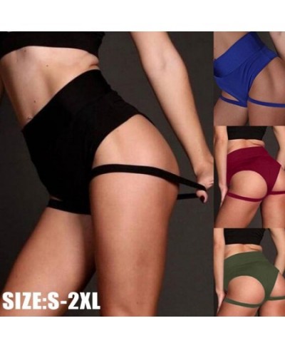 Black Shorts Tube Dance Summer Fitness Suspender Design Sexy Short Female Work Out Performance Women Club Short $14.50 - Bottoms