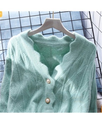 2023 Women Autumn Winter Sweet knitted Sweater Pullovers Female Knitted Solid Cardigan Shirts Lady knitting Jumper Tops Jacke...