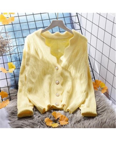 2023 Women Autumn Winter Sweet knitted Sweater Pullovers Female Knitted Solid Cardigan Shirts Lady knitting Jumper Tops Jacke...