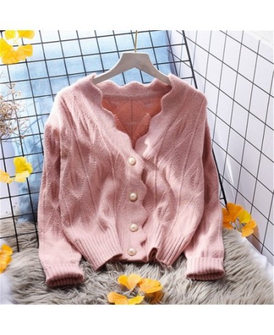 2023 Women Autumn Winter Sweet knitted Sweater Pullovers Female Knitted Solid Cardigan Shirts Lady knitting Jumper Tops Jacke...