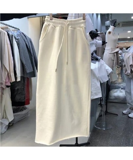 New Spring Solid Straight Slit Skirts Womens Comfortable Elastic Design Mujer Faldas 2023 Simple All Match SlimFemme Jupe $45...