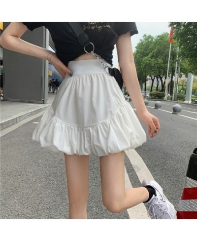 Summer high waist black skirt is thin and small bubble short skirt early autumn hot girl fluffy A-line skirt women's clothing...