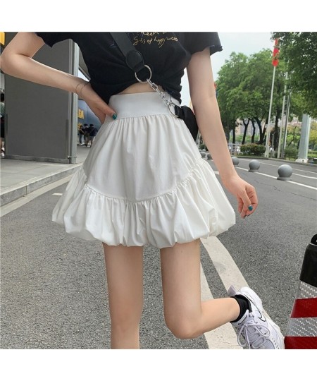 Summer high waist black skirt is thin and small bubble short skirt early autumn hot girl fluffy A-line skirt women's clothing...