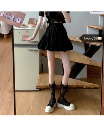 Summer high waist black skirt is thin and small bubble short skirt early autumn hot girl fluffy A-line skirt women's clothing...