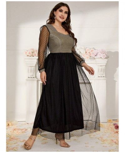 Plus Size Maxi Gossamer Dress Long Large 2022 Women Fashion Chic Elegant Party Evening Festival Clothing $75.43 - Plus Size C...