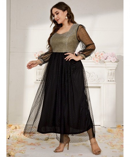 Plus Size Maxi Gossamer Dress Long Large 2022 Women Fashion Chic Elegant Party Evening Festival Clothing $75.43 - Plus Size C...