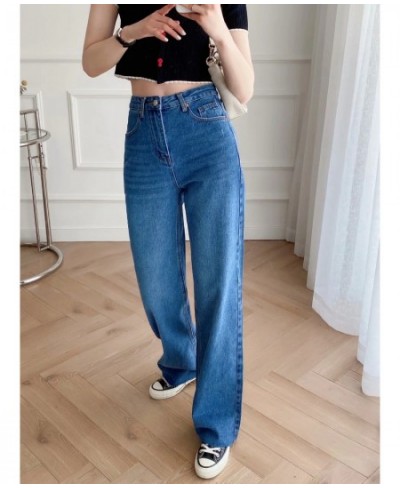 Women Denim Wide Leg Pants England Style Vintage Mom Jeans Woman High Waist Jeans Loose Burrs Boyfriend Jeans For $62.52 - Jeans