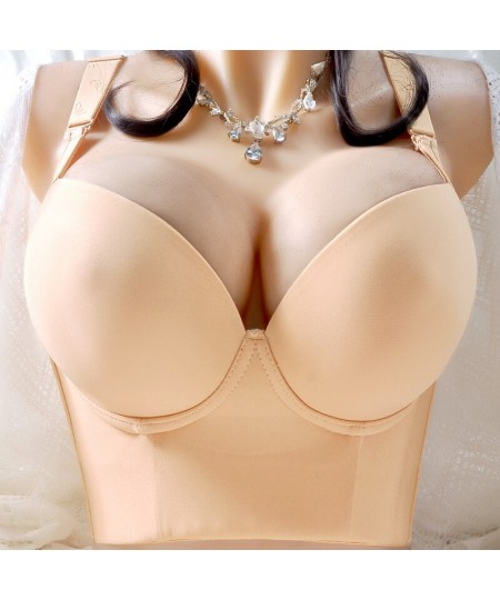 Steel free bra Fashion thin underwear high quality large size bra push on solid color comfort room cover C D E cup $46.18 - U...