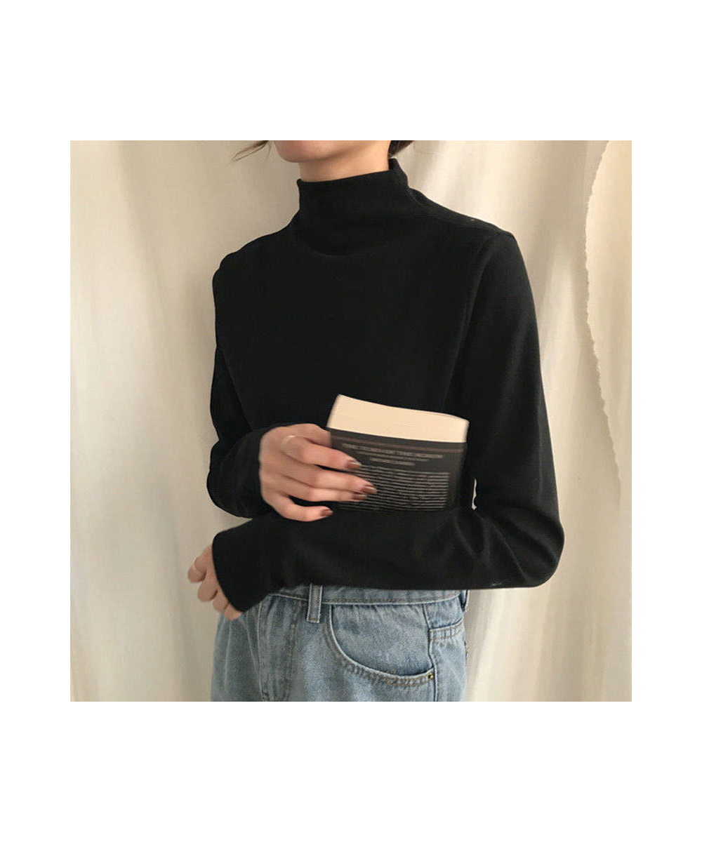 Spring Autumn Winter Fashion Women's Solid Casual Simple Soft Pullover Turtleneck Warm Loose Slim Knitted Velvet Sweater $28....