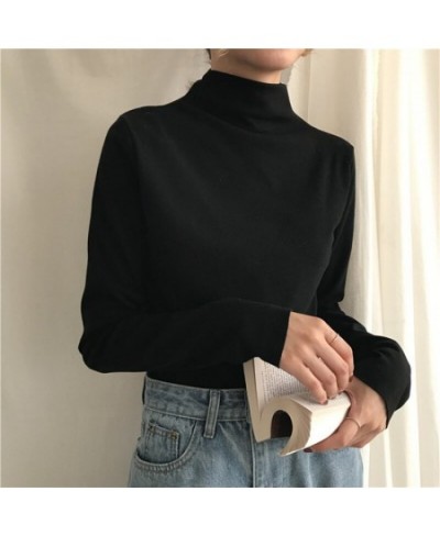 Spring Autumn Winter Fashion Women's Solid Casual Simple Soft Pullover Turtleneck Warm Loose Slim Knitted Velvet Sweater $28....