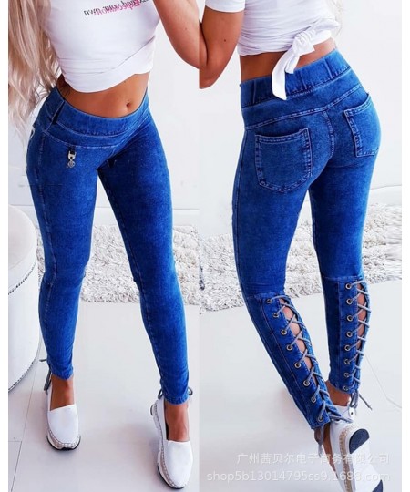 Strap Jeans Women's Clothing 2022 Summer Autumn New Women's Clothing Strap Corns Jeans Casual Jeans Cargo Pants Women $53.95 ...