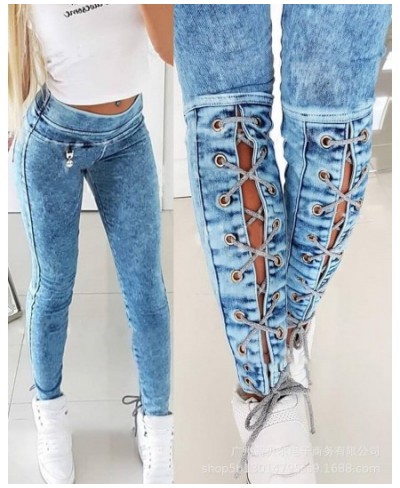 Strap Jeans Women's Clothing 2022 Summer Autumn New Women's Clothing Strap Corns Jeans Casual Jeans Cargo Pants Women $53.95 ...