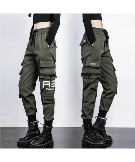 Big Pockets Cargo Pants Women Elastic High Waist Loose Streetwear Pant Baggy Tactical Trouser Hip Hop Joggers Pants $34.54 - ...