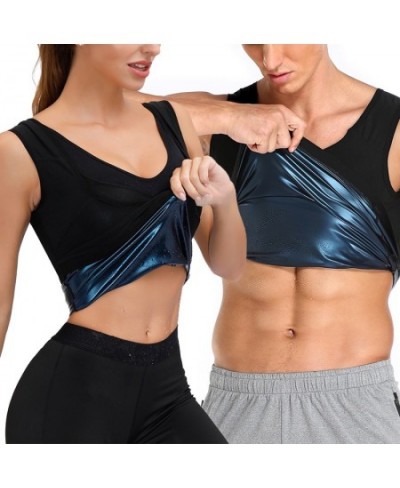 Women Thermo Sweat Vest Men Sauna Tank Top Slimming Belly Compression Waist Trainer Fat Burning Abdomen Workout Shirt Gym $24...