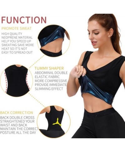 Women Thermo Sweat Vest Men Sauna Tank Top Slimming Belly Compression Waist Trainer Fat Burning Abdomen Workout Shirt Gym $24...