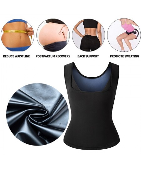 Women Thermo Sweat Vest Men Sauna Tank Top Slimming Belly Compression Waist Trainer Fat Burning Abdomen Workout Shirt Gym $24...