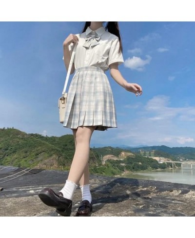 Summer Women's Mini Skirt Harajuku Korean Fashion Sweet Cute Kawaii Skirt Girl High Waist Plaid Pleated Skirt Lemon Girl $21....