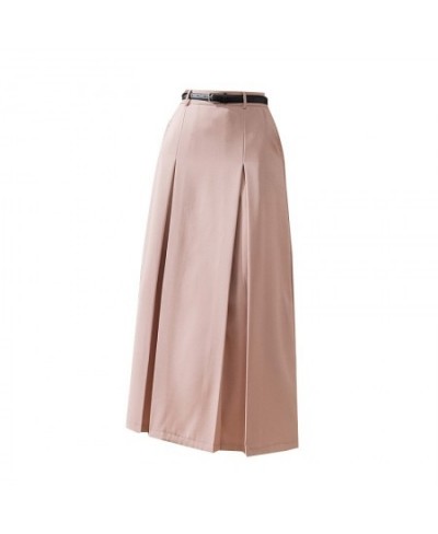 Korean Fashion High Waist A-line Long Skirts Office Ladies Elegant Suit Skirt 2023 New Spring Summer Midi Skirts With Belt $5...