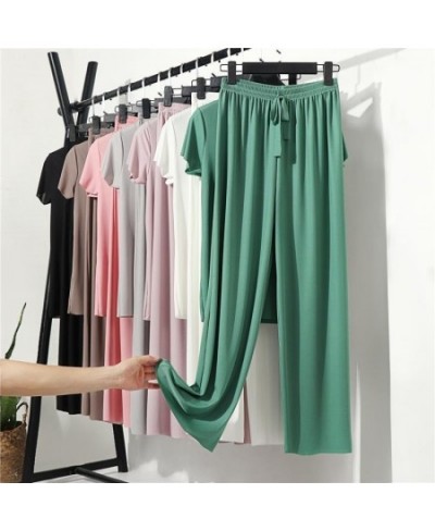 Female Home Clothes 2 Pieces Set Lady Home Suit Summer Women Lounge Wear Autumn Loose Homewear Suit for Women Pajamas Pants S...