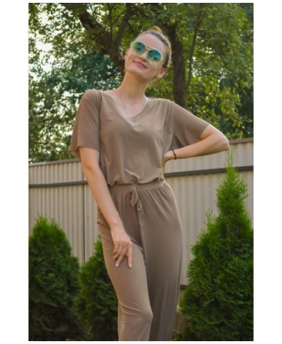 Female Home Clothes 2 Pieces Set Lady Home Suit Summer Women Lounge Wear Autumn Loose Homewear Suit for Women Pajamas Pants S...