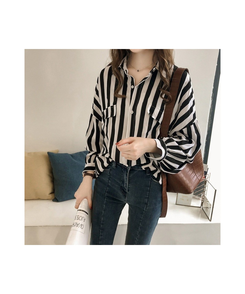 Women's Long Sleeve Loose Casual Polka Dot Striped Floral Office Blouse Shirt Tops $36.30 - Blouses & Shirts